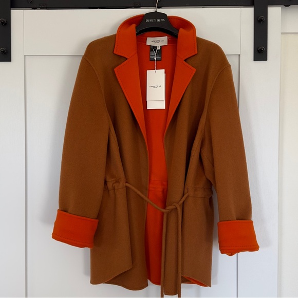 Lafayette 148 New York Jackets & Blazers - LAFAYETTE 148 NEW YORK
Belted Reversible Double-Faced Jacket